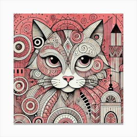 Skye Meow City Cat Canvas Print