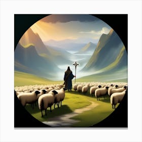 The Lord as a shepherd Canvas Print
