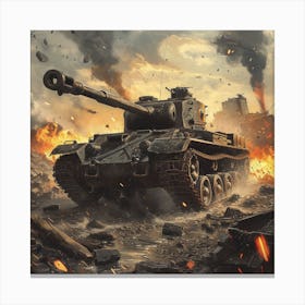 World Of Tanks 3 Canvas Print