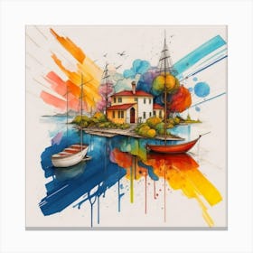 Stunning watercolor landscapes 16 Canvas Print