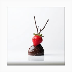 Artjuicebycsaba Chocolate Covered Strawbery Meets Japanese Zen 9 Canvas Print