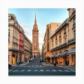 Paris Cityscape Canvas Print