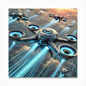 Ionosphere Ion Scouter Drones Converted Canvas Print