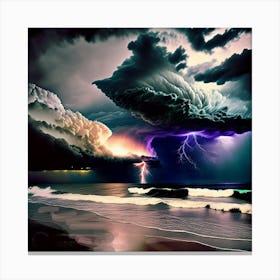 Lightning In The Sky Canvas Print