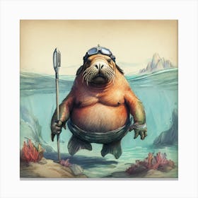 Walrus 13 Canvas Print