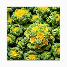 Close Up Of Broccoli 9 Canvas Print