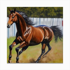 Horse Galloping Canvas Print