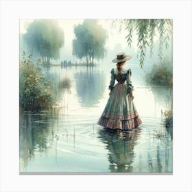 Lady In The Water Canvas Print