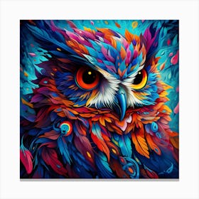 Colorful Owl 6 Canvas Print