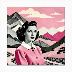 Woman In Pink Canvas Print