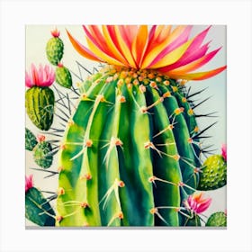 Cactus Flower Canvas Print