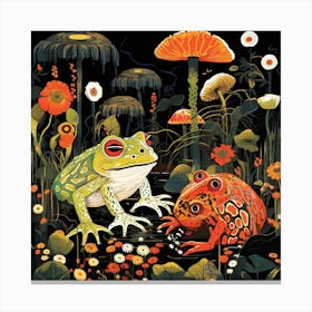 Frogs In The Forest 1 Canvas Print