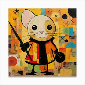 Mouse In A Hat Canvas Print