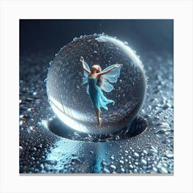 Fairy In A Glass Ball Canvas Print