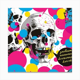 Skulls And Bubbles Canvas Print