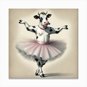 Cow Ballerina 1 Canvas Print