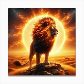 Lion In The Desert 7 Canvas Print