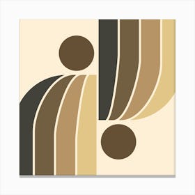 Arch Midcentury Modern Abstract Pattern Vvii In Earthy Grey 02 Canvas Print
