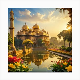 Sunrise At The Palace Canvas Print