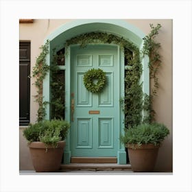 Lifelike Vision Mint Door Art 2 Canvas Print