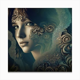 Face of thought Canvas Print