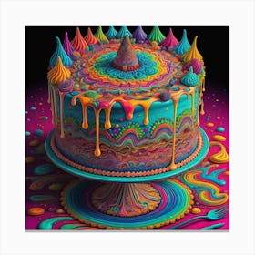 Psychedelic Cake 1 Canvas Print