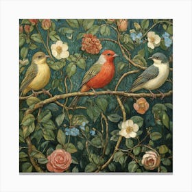 Birds On A Branch Art 14 Canvas Print