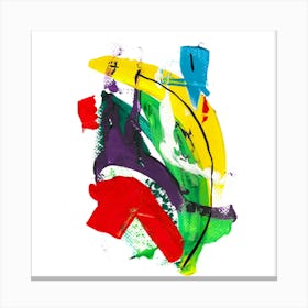 Modern Gouache Painting, Abstract Art Canvas Print