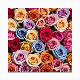 Colorful Roses Background 25 Canvas Print