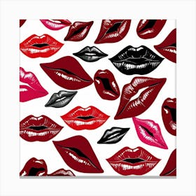 Kisses Pop Art Canvas Print