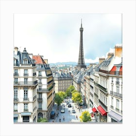 Paris Cityscape Canvas Print