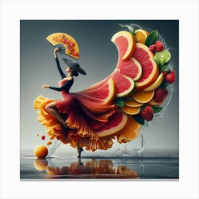 Dancing fruit flamenco Canvas Print