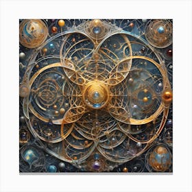 Genius, Madness, Time And Space 55 Canvas Print