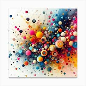 Abstract colorful spots 2 Canvas Print