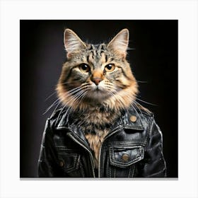 Firefly Dynamic Tabby Cat Rockstar Standing Boldly 92888 Canvas Print