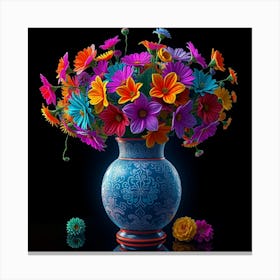 Colorful Flowers In A Vase 57 Toile