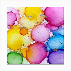 Watercolor Splatters Canvas Print