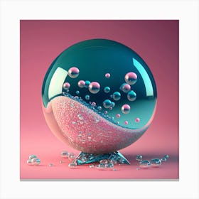 Pink and Teal Ball Canvas Print