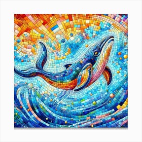 Colorful whale 2 Canvas Print