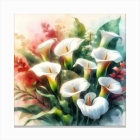 Calla Lily Painting Canvas Print