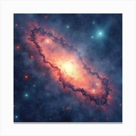 Serene Watercolor Depiction Of A Stellar Nebula 1 Canvas Print