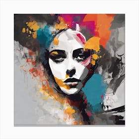 Abstract Of A Woman'S Face Canvas Print