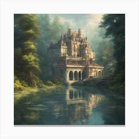 Castle In The Woods Canvas Print