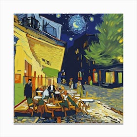 Cafe Terrace At Night, Van Gogh 11 Canvas Print