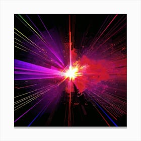 Laser Explosion Glitch Art 10 Canvas Print