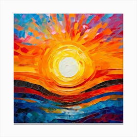 Sunset On The Water Canvas Print