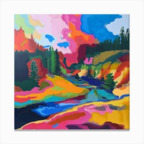 Colourful Abstract Yellowstone National Park 2 Canvas Print