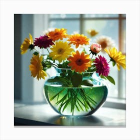 Flowers In A Vase 30 Canvas Print