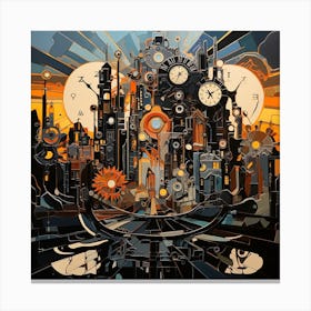 Clockwork City 3 Canvas Print