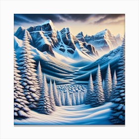 Snowy Mountains Canvas Print